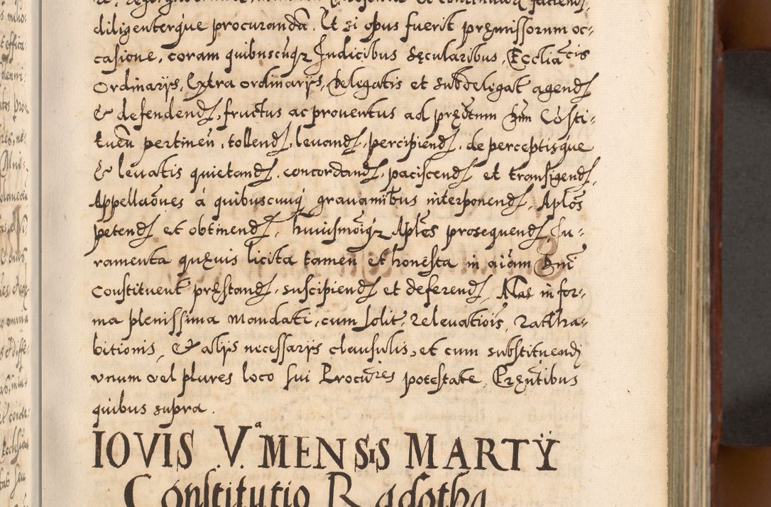 Zdjęcie nr 54 dla obiektu archiwalnego: Illistrissimo et revedissimo in Christo Patre Domino Domino Georgio Rzadziwił Miserone Divina Sacrostae R. E. Tituli S. Sixti Presbitero Cardinali Duce in Olyka et Niesswiesz ad Gubernacula Ecclessiae Cracoviensis cuius administratorialem a Sancta Sede Apostolica obtinverat feliciter sedente. Acta actorum, causarum, sententiarum tam deffinitivarum quam interloquutoriarum decretorum, obligationum, quietationum, recognitionum, constitutionum procuratorum etc. coram Reverendo Domino Stanislao Crassinskz de Crasne Archidiacono Cracoviensis, Scholastico Gnesnesis, Custode Plocensis etc. Vicario et Officiali Generali Cracoviensi in Ano Domini Millesimo Quingentesimo Nonagesimo Primo cuius indictio quarta pontificatus SS. Domini Nostri Gregorii XIIII Anno I psius prio feliciter incipiut