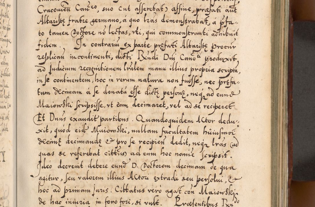 Zdjęcie nr 50 dla obiektu archiwalnego: Illistrissimo et revedissimo in Christo Patre Domino Domino Georgio Rzadziwił Miserone Divina Sacrostae R. E. Tituli S. Sixti Presbitero Cardinali Duce in Olyka et Niesswiesz ad Gubernacula Ecclessiae Cracoviensis cuius administratorialem a Sancta Sede Apostolica obtinverat feliciter sedente. Acta actorum, causarum, sententiarum tam deffinitivarum quam interloquutoriarum decretorum, obligationum, quietationum, recognitionum, constitutionum procuratorum etc. coram Reverendo Domino Stanislao Crassinskz de Crasne Archidiacono Cracoviensis, Scholastico Gnesnesis, Custode Plocensis etc. Vicario et Officiali Generali Cracoviensi in Ano Domini Millesimo Quingentesimo Nonagesimo Primo cuius indictio quarta pontificatus SS. Domini Nostri Gregorii XIIII Anno I psius prio feliciter incipiut
