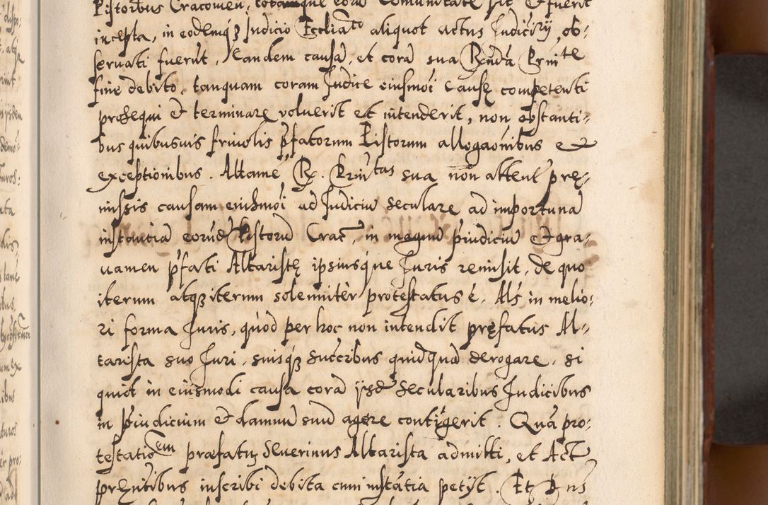 Zdjęcie nr 46 dla obiektu archiwalnego: Illistrissimo et revedissimo in Christo Patre Domino Domino Georgio Rzadziwił Miserone Divina Sacrostae R. E. Tituli S. Sixti Presbitero Cardinali Duce in Olyka et Niesswiesz ad Gubernacula Ecclessiae Cracoviensis cuius administratorialem a Sancta Sede Apostolica obtinverat feliciter sedente. Acta actorum, causarum, sententiarum tam deffinitivarum quam interloquutoriarum decretorum, obligationum, quietationum, recognitionum, constitutionum procuratorum etc. coram Reverendo Domino Stanislao Crassinskz de Crasne Archidiacono Cracoviensis, Scholastico Gnesnesis, Custode Plocensis etc. Vicario et Officiali Generali Cracoviensi in Ano Domini Millesimo Quingentesimo Nonagesimo Primo cuius indictio quarta pontificatus SS. Domini Nostri Gregorii XIIII Anno I psius prio feliciter incipiut