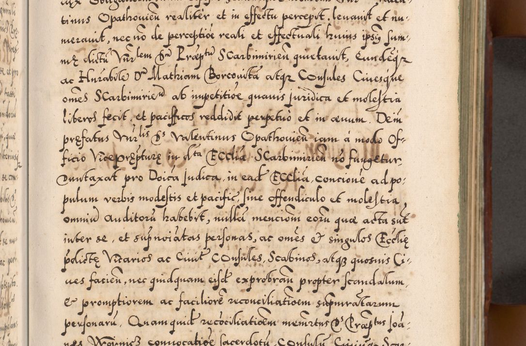 Zdjęcie nr 34 dla obiektu archiwalnego: Illistrissimo et revedissimo in Christo Patre Domino Domino Georgio Rzadziwił Miserone Divina Sacrostae R. E. Tituli S. Sixti Presbitero Cardinali Duce in Olyka et Niesswiesz ad Gubernacula Ecclessiae Cracoviensis cuius administratorialem a Sancta Sede Apostolica obtinverat feliciter sedente. Acta actorum, causarum, sententiarum tam deffinitivarum quam interloquutoriarum decretorum, obligationum, quietationum, recognitionum, constitutionum procuratorum etc. coram Reverendo Domino Stanislao Crassinskz de Crasne Archidiacono Cracoviensis, Scholastico Gnesnesis, Custode Plocensis etc. Vicario et Officiali Generali Cracoviensi in Ano Domini Millesimo Quingentesimo Nonagesimo Primo cuius indictio quarta pontificatus SS. Domini Nostri Gregorii XIIII Anno I psius prio feliciter incipiut