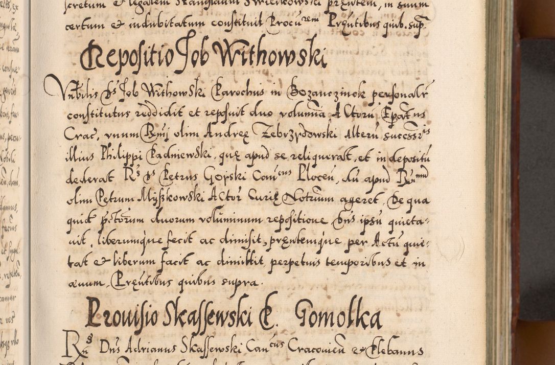 Zdjęcie nr 32 dla obiektu archiwalnego: Illistrissimo et revedissimo in Christo Patre Domino Domino Georgio Rzadziwił Miserone Divina Sacrostae R. E. Tituli S. Sixti Presbitero Cardinali Duce in Olyka et Niesswiesz ad Gubernacula Ecclessiae Cracoviensis cuius administratorialem a Sancta Sede Apostolica obtinverat feliciter sedente. Acta actorum, causarum, sententiarum tam deffinitivarum quam interloquutoriarum decretorum, obligationum, quietationum, recognitionum, constitutionum procuratorum etc. coram Reverendo Domino Stanislao Crassinskz de Crasne Archidiacono Cracoviensis, Scholastico Gnesnesis, Custode Plocensis etc. Vicario et Officiali Generali Cracoviensi in Ano Domini Millesimo Quingentesimo Nonagesimo Primo cuius indictio quarta pontificatus SS. Domini Nostri Gregorii XIIII Anno I psius prio feliciter incipiut