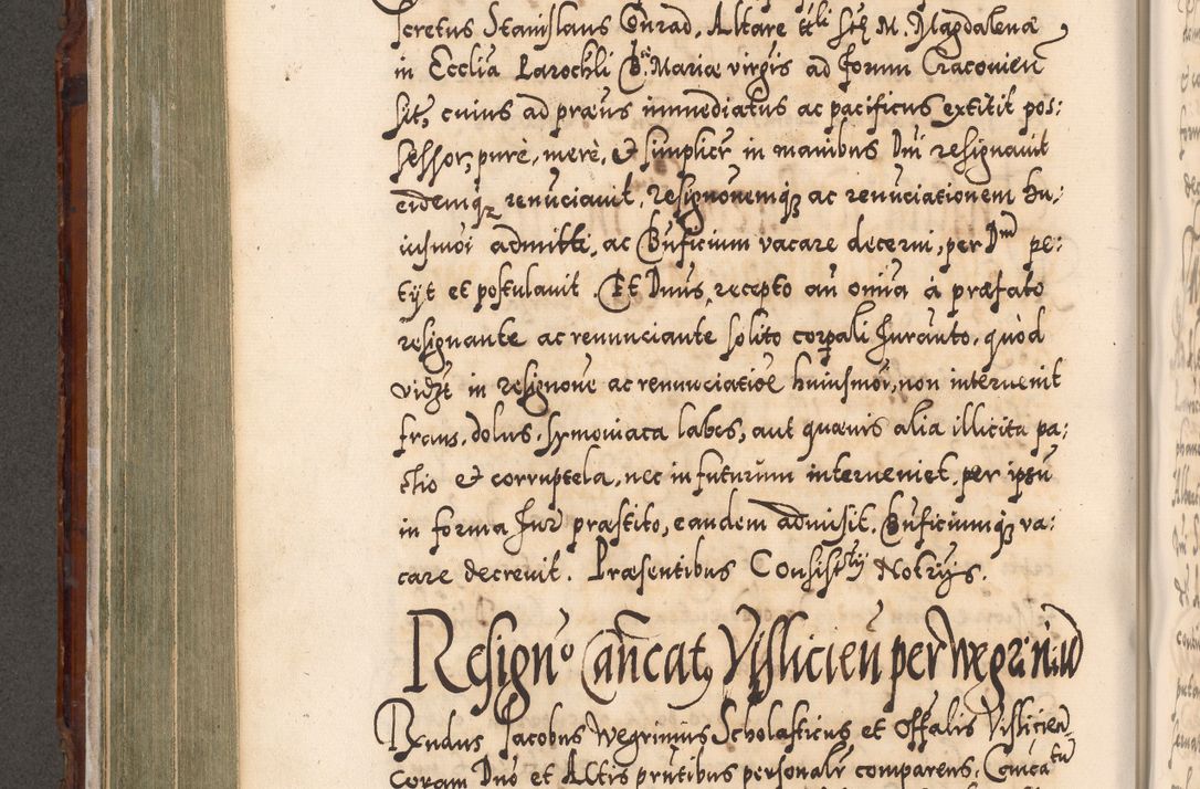 Zdjęcie nr 401 dla obiektu archiwalnego: Illistrissimo et revedissimo in Christo Patre Domino Domino Georgio Rzadziwił Miserone Divina Sacrostae R. E. Tituli S. Sixti Presbitero Cardinali Duce in Olyka et Niesswiesz ad Gubernacula Ecclessiae Cracoviensis cuius administratorialem a Sancta Sede Apostolica obtinverat feliciter sedente. Acta actorum, causarum, sententiarum tam deffinitivarum quam interloquutoriarum decretorum, obligationum, quietationum, recognitionum, constitutionum procuratorum etc. coram Reverendo Domino Stanislao Crassinskz de Crasne Archidiacono Cracoviensis, Scholastico Gnesnesis, Custode Plocensis etc. Vicario et Officiali Generali Cracoviensi in Ano Domini Millesimo Quingentesimo Nonagesimo Primo cuius indictio quarta pontificatus SS. Domini Nostri Gregorii XIIII Anno I psius prio feliciter incipiut