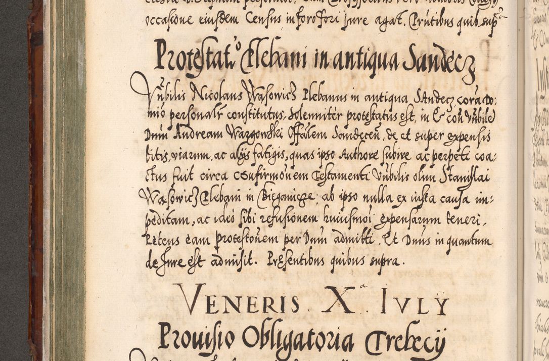 Zdjęcie nr 211 dla obiektu archiwalnego: Illistrissimo et revedissimo in Christo Patre Domino Domino Georgio Rzadziwił Miserone Divina Sacrostae R. E. Tituli S. Sixti Presbitero Cardinali Duce in Olyka et Niesswiesz ad Gubernacula Ecclessiae Cracoviensis cuius administratorialem a Sancta Sede Apostolica obtinverat feliciter sedente. Acta actorum, causarum, sententiarum tam deffinitivarum quam interloquutoriarum decretorum, obligationum, quietationum, recognitionum, constitutionum procuratorum etc. coram Reverendo Domino Stanislao Crassinskz de Crasne Archidiacono Cracoviensis, Scholastico Gnesnesis, Custode Plocensis etc. Vicario et Officiali Generali Cracoviensi in Ano Domini Millesimo Quingentesimo Nonagesimo Primo cuius indictio quarta pontificatus SS. Domini Nostri Gregorii XIIII Anno I psius prio feliciter incipiut