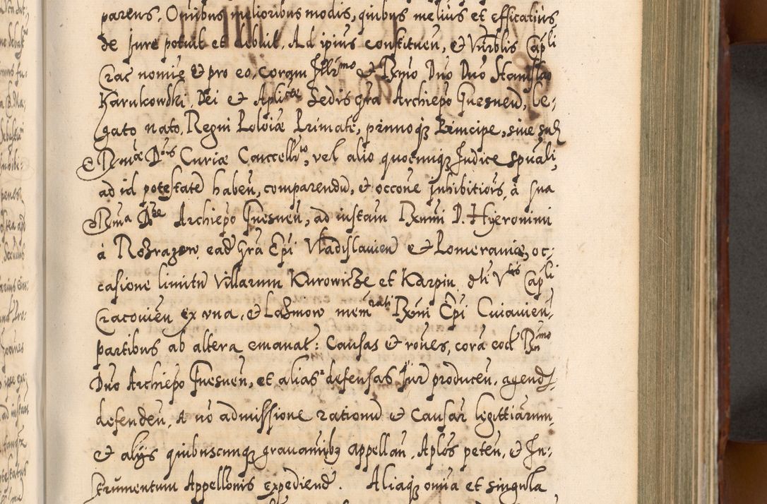 Zdjęcie nr 390 dla obiektu archiwalnego: Illistrissimo et revedissimo in Christo Patre Domino Domino Georgio Rzadziwił Miserone Divina Sacrostae R. E. Tituli S. Sixti Presbitero Cardinali Duce in Olyka et Niesswiesz ad Gubernacula Ecclessiae Cracoviensis cuius administratorialem a Sancta Sede Apostolica obtinverat feliciter sedente. Acta actorum, causarum, sententiarum tam deffinitivarum quam interloquutoriarum decretorum, obligationum, quietationum, recognitionum, constitutionum procuratorum etc. coram Reverendo Domino Stanislao Crassinskz de Crasne Archidiacono Cracoviensis, Scholastico Gnesnesis, Custode Plocensis etc. Vicario et Officiali Generali Cracoviensi in Ano Domini Millesimo Quingentesimo Nonagesimo Primo cuius indictio quarta pontificatus SS. Domini Nostri Gregorii XIIII Anno I psius prio feliciter incipiut