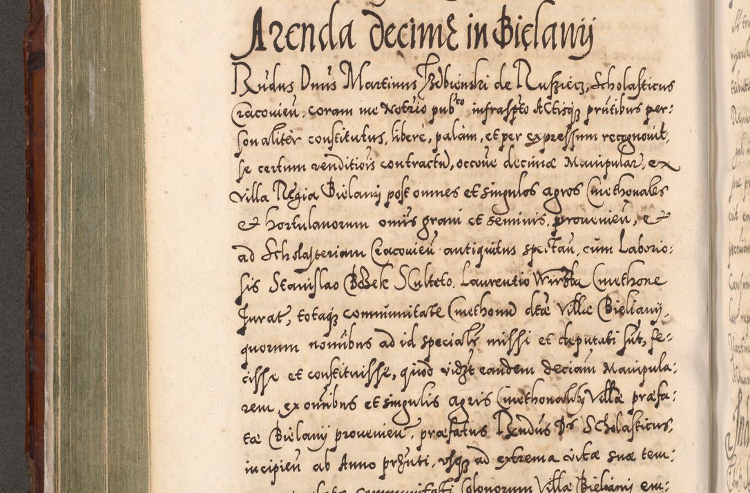 Zdjęcie nr 387 dla obiektu archiwalnego: Illistrissimo et revedissimo in Christo Patre Domino Domino Georgio Rzadziwił Miserone Divina Sacrostae R. E. Tituli S. Sixti Presbitero Cardinali Duce in Olyka et Niesswiesz ad Gubernacula Ecclessiae Cracoviensis cuius administratorialem a Sancta Sede Apostolica obtinverat feliciter sedente. Acta actorum, causarum, sententiarum tam deffinitivarum quam interloquutoriarum decretorum, obligationum, quietationum, recognitionum, constitutionum procuratorum etc. coram Reverendo Domino Stanislao Crassinskz de Crasne Archidiacono Cracoviensis, Scholastico Gnesnesis, Custode Plocensis etc. Vicario et Officiali Generali Cracoviensi in Ano Domini Millesimo Quingentesimo Nonagesimo Primo cuius indictio quarta pontificatus SS. Domini Nostri Gregorii XIIII Anno I psius prio feliciter incipiut