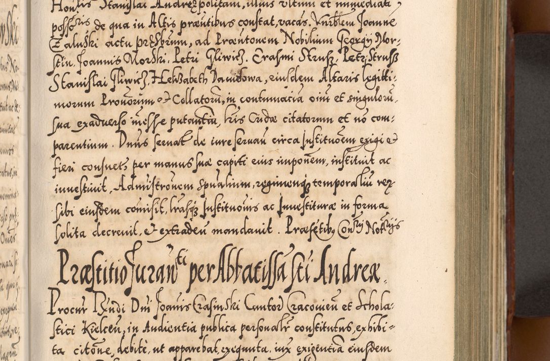 Zdjęcie nr 330 dla obiektu archiwalnego: Illistrissimo et revedissimo in Christo Patre Domino Domino Georgio Rzadziwił Miserone Divina Sacrostae R. E. Tituli S. Sixti Presbitero Cardinali Duce in Olyka et Niesswiesz ad Gubernacula Ecclessiae Cracoviensis cuius administratorialem a Sancta Sede Apostolica obtinverat feliciter sedente. Acta actorum, causarum, sententiarum tam deffinitivarum quam interloquutoriarum decretorum, obligationum, quietationum, recognitionum, constitutionum procuratorum etc. coram Reverendo Domino Stanislao Crassinskz de Crasne Archidiacono Cracoviensis, Scholastico Gnesnesis, Custode Plocensis etc. Vicario et Officiali Generali Cracoviensi in Ano Domini Millesimo Quingentesimo Nonagesimo Primo cuius indictio quarta pontificatus SS. Domini Nostri Gregorii XIIII Anno I psius prio feliciter incipiut