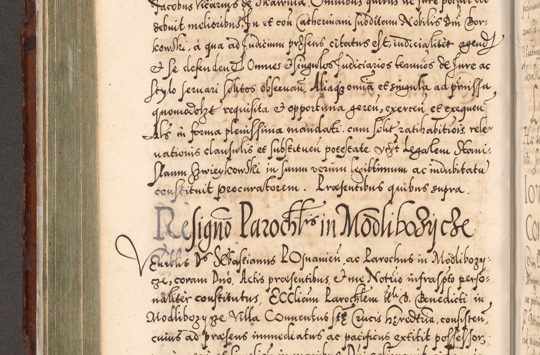 Zdjęcie nr 327 dla obiektu archiwalnego: Illistrissimo et revedissimo in Christo Patre Domino Domino Georgio Rzadziwił Miserone Divina Sacrostae R. E. Tituli S. Sixti Presbitero Cardinali Duce in Olyka et Niesswiesz ad Gubernacula Ecclessiae Cracoviensis cuius administratorialem a Sancta Sede Apostolica obtinverat feliciter sedente. Acta actorum, causarum, sententiarum tam deffinitivarum quam interloquutoriarum decretorum, obligationum, quietationum, recognitionum, constitutionum procuratorum etc. coram Reverendo Domino Stanislao Crassinskz de Crasne Archidiacono Cracoviensis, Scholastico Gnesnesis, Custode Plocensis etc. Vicario et Officiali Generali Cracoviensi in Ano Domini Millesimo Quingentesimo Nonagesimo Primo cuius indictio quarta pontificatus SS. Domini Nostri Gregorii XIIII Anno I psius prio feliciter incipiut