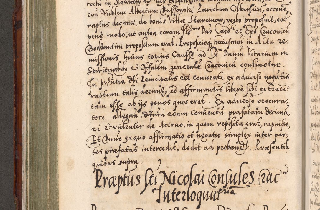 Zdjęcie nr 317 dla obiektu archiwalnego: Illistrissimo et revedissimo in Christo Patre Domino Domino Georgio Rzadziwił Miserone Divina Sacrostae R. E. Tituli S. Sixti Presbitero Cardinali Duce in Olyka et Niesswiesz ad Gubernacula Ecclessiae Cracoviensis cuius administratorialem a Sancta Sede Apostolica obtinverat feliciter sedente. Acta actorum, causarum, sententiarum tam deffinitivarum quam interloquutoriarum decretorum, obligationum, quietationum, recognitionum, constitutionum procuratorum etc. coram Reverendo Domino Stanislao Crassinskz de Crasne Archidiacono Cracoviensis, Scholastico Gnesnesis, Custode Plocensis etc. Vicario et Officiali Generali Cracoviensi in Ano Domini Millesimo Quingentesimo Nonagesimo Primo cuius indictio quarta pontificatus SS. Domini Nostri Gregorii XIIII Anno I psius prio feliciter incipiut
