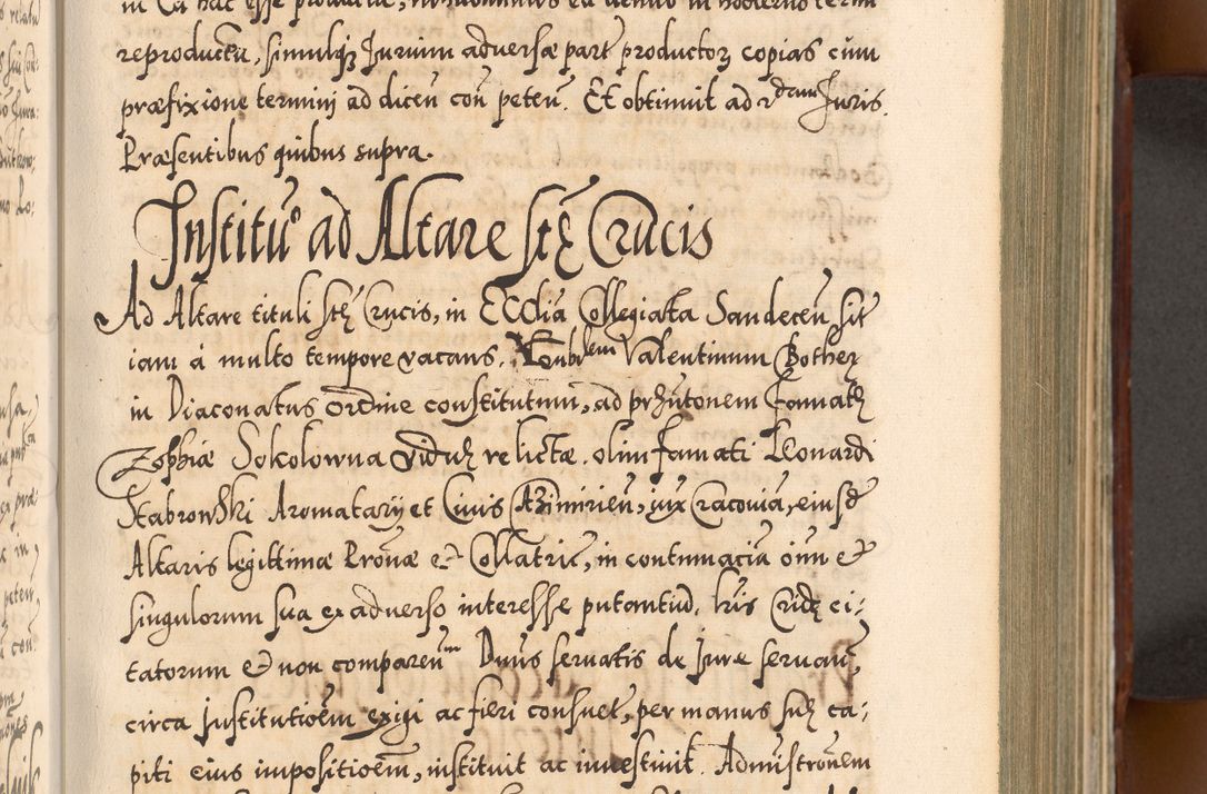 Zdjęcie nr 316 dla obiektu archiwalnego: Illistrissimo et revedissimo in Christo Patre Domino Domino Georgio Rzadziwił Miserone Divina Sacrostae R. E. Tituli S. Sixti Presbitero Cardinali Duce in Olyka et Niesswiesz ad Gubernacula Ecclessiae Cracoviensis cuius administratorialem a Sancta Sede Apostolica obtinverat feliciter sedente. Acta actorum, causarum, sententiarum tam deffinitivarum quam interloquutoriarum decretorum, obligationum, quietationum, recognitionum, constitutionum procuratorum etc. coram Reverendo Domino Stanislao Crassinskz de Crasne Archidiacono Cracoviensis, Scholastico Gnesnesis, Custode Plocensis etc. Vicario et Officiali Generali Cracoviensi in Ano Domini Millesimo Quingentesimo Nonagesimo Primo cuius indictio quarta pontificatus SS. Domini Nostri Gregorii XIIII Anno I psius prio feliciter incipiut