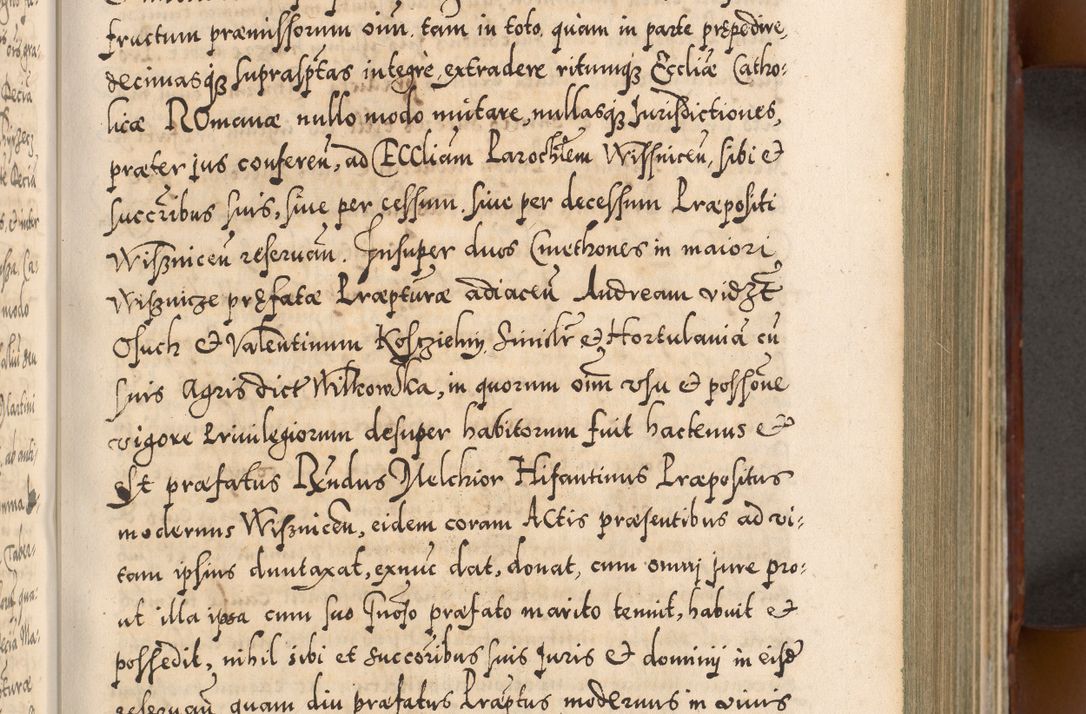 Zdjęcie nr 304 dla obiektu archiwalnego: Illistrissimo et revedissimo in Christo Patre Domino Domino Georgio Rzadziwił Miserone Divina Sacrostae R. E. Tituli S. Sixti Presbitero Cardinali Duce in Olyka et Niesswiesz ad Gubernacula Ecclessiae Cracoviensis cuius administratorialem a Sancta Sede Apostolica obtinverat feliciter sedente. Acta actorum, causarum, sententiarum tam deffinitivarum quam interloquutoriarum decretorum, obligationum, quietationum, recognitionum, constitutionum procuratorum etc. coram Reverendo Domino Stanislao Crassinskz de Crasne Archidiacono Cracoviensis, Scholastico Gnesnesis, Custode Plocensis etc. Vicario et Officiali Generali Cracoviensi in Ano Domini Millesimo Quingentesimo Nonagesimo Primo cuius indictio quarta pontificatus SS. Domini Nostri Gregorii XIIII Anno I psius prio feliciter incipiut