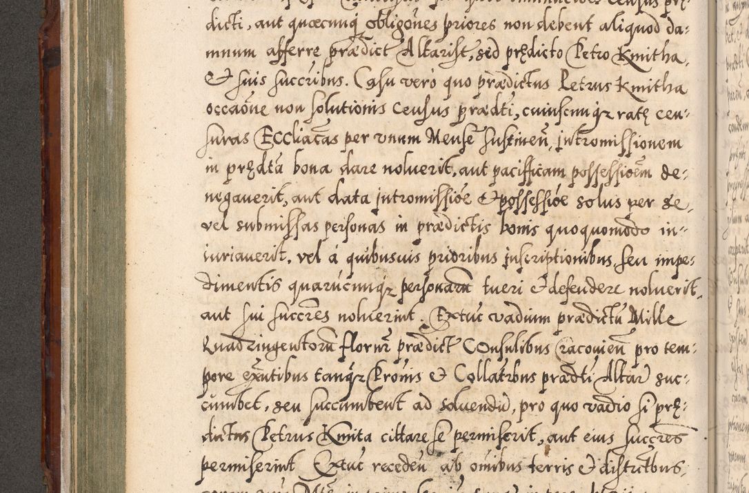 Zdjęcie nr 245 dla obiektu archiwalnego: Illistrissimo et revedissimo in Christo Patre Domino Domino Georgio Rzadziwił Miserone Divina Sacrostae R. E. Tituli S. Sixti Presbitero Cardinali Duce in Olyka et Niesswiesz ad Gubernacula Ecclessiae Cracoviensis cuius administratorialem a Sancta Sede Apostolica obtinverat feliciter sedente. Acta actorum, causarum, sententiarum tam deffinitivarum quam interloquutoriarum decretorum, obligationum, quietationum, recognitionum, constitutionum procuratorum etc. coram Reverendo Domino Stanislao Crassinskz de Crasne Archidiacono Cracoviensis, Scholastico Gnesnesis, Custode Plocensis etc. Vicario et Officiali Generali Cracoviensi in Ano Domini Millesimo Quingentesimo Nonagesimo Primo cuius indictio quarta pontificatus SS. Domini Nostri Gregorii XIIII Anno I psius prio feliciter incipiut
