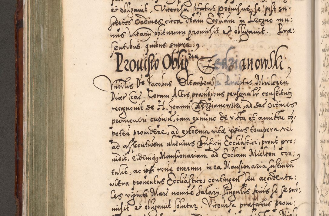 Zdjęcie nr 407 dla obiektu archiwalnego: Illistrissimo et revedissimo in Christo Patre Domino Domino Georgio Rzadziwił Miserone Divina Sacrostae R. E. Tituli S. Sixti Presbitero Cardinali Duce in Olyka et Niesswiesz ad Gubernacula Ecclessiae Cracoviensis cuius administratorialem a Sancta Sede Apostolica obtinverat feliciter sedente. Acta actorum, causarum, sententiarum tam deffinitivarum quam interloquutoriarum decretorum, obligationum, quietationum, recognitionum, constitutionum procuratorum etc. coram Reverendo Domino Stanislao Crassinskz de Crasne Archidiacono Cracoviensis, Scholastico Gnesnesis, Custode Plocensis etc. Vicario et Officiali Generali Cracoviensi in Ano Domini Millesimo Quingentesimo Nonagesimo Primo cuius indictio quarta pontificatus SS. Domini Nostri Gregorii XIIII Anno I psius prio feliciter incipiut