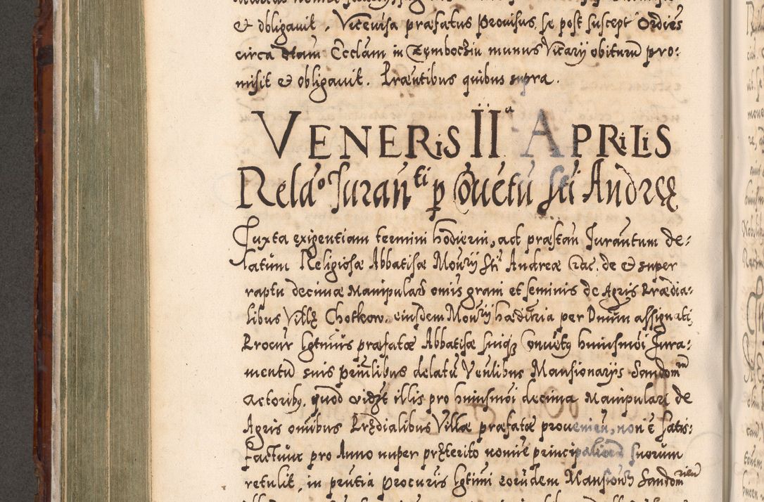 Zdjęcie nr 409 dla obiektu archiwalnego: Illistrissimo et revedissimo in Christo Patre Domino Domino Georgio Rzadziwił Miserone Divina Sacrostae R. E. Tituli S. Sixti Presbitero Cardinali Duce in Olyka et Niesswiesz ad Gubernacula Ecclessiae Cracoviensis cuius administratorialem a Sancta Sede Apostolica obtinverat feliciter sedente. Acta actorum, causarum, sententiarum tam deffinitivarum quam interloquutoriarum decretorum, obligationum, quietationum, recognitionum, constitutionum procuratorum etc. coram Reverendo Domino Stanislao Crassinskz de Crasne Archidiacono Cracoviensis, Scholastico Gnesnesis, Custode Plocensis etc. Vicario et Officiali Generali Cracoviensi in Ano Domini Millesimo Quingentesimo Nonagesimo Primo cuius indictio quarta pontificatus SS. Domini Nostri Gregorii XIIII Anno I psius prio feliciter incipiut