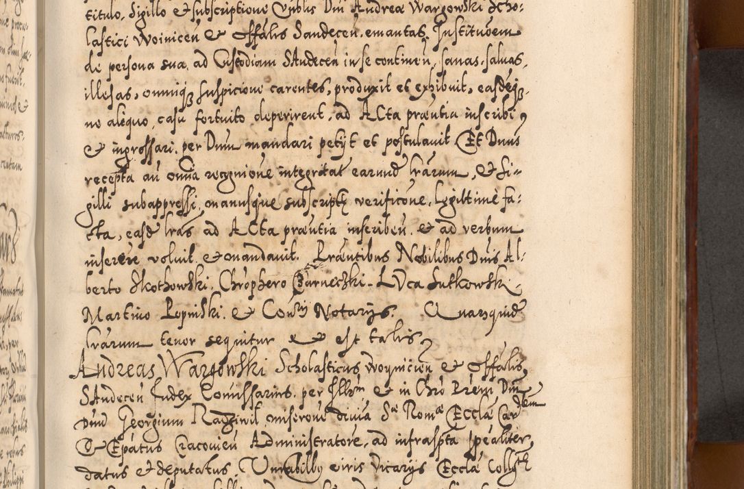 Zdjęcie nr 572 dla obiektu archiwalnego: Illistrissimo et revedissimo in Christo Patre Domino Domino Georgio Rzadziwił Miserone Divina Sacrostae R. E. Tituli S. Sixti Presbitero Cardinali Duce in Olyka et Niesswiesz ad Gubernacula Ecclessiae Cracoviensis cuius administratorialem a Sancta Sede Apostolica obtinverat feliciter sedente. Acta actorum, causarum, sententiarum tam deffinitivarum quam interloquutoriarum decretorum, obligationum, quietationum, recognitionum, constitutionum procuratorum etc. coram Reverendo Domino Stanislao Crassinskz de Crasne Archidiacono Cracoviensis, Scholastico Gnesnesis, Custode Plocensis etc. Vicario et Officiali Generali Cracoviensi in Ano Domini Millesimo Quingentesimo Nonagesimo Primo cuius indictio quarta pontificatus SS. Domini Nostri Gregorii XIIII Anno I psius prio feliciter incipiut