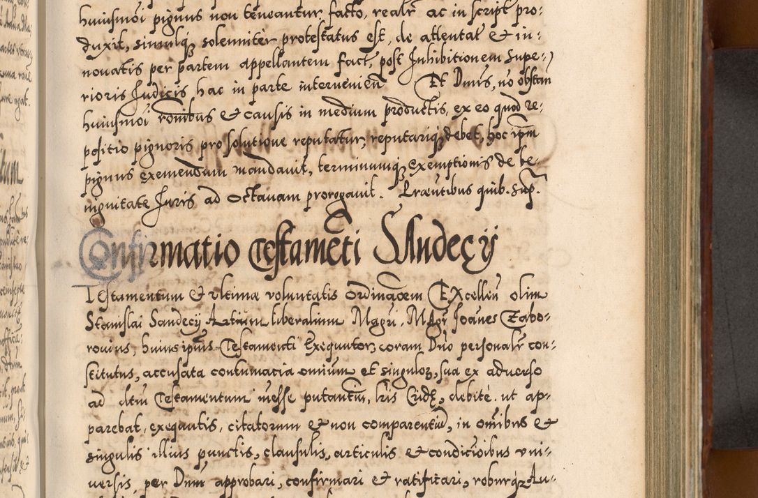 Zdjęcie nr 562 dla obiektu archiwalnego: Illistrissimo et revedissimo in Christo Patre Domino Domino Georgio Rzadziwił Miserone Divina Sacrostae R. E. Tituli S. Sixti Presbitero Cardinali Duce in Olyka et Niesswiesz ad Gubernacula Ecclessiae Cracoviensis cuius administratorialem a Sancta Sede Apostolica obtinverat feliciter sedente. Acta actorum, causarum, sententiarum tam deffinitivarum quam interloquutoriarum decretorum, obligationum, quietationum, recognitionum, constitutionum procuratorum etc. coram Reverendo Domino Stanislao Crassinskz de Crasne Archidiacono Cracoviensis, Scholastico Gnesnesis, Custode Plocensis etc. Vicario et Officiali Generali Cracoviensi in Ano Domini Millesimo Quingentesimo Nonagesimo Primo cuius indictio quarta pontificatus SS. Domini Nostri Gregorii XIIII Anno I psius prio feliciter incipiut