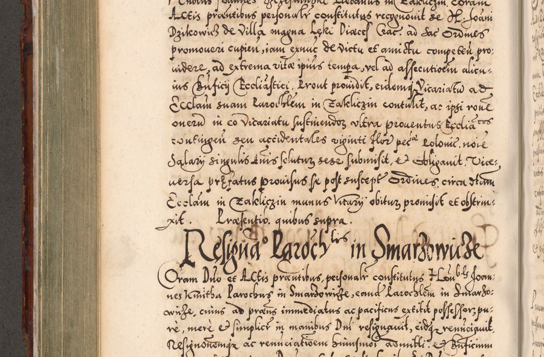 Zdjęcie nr 559 dla obiektu archiwalnego: Illistrissimo et revedissimo in Christo Patre Domino Domino Georgio Rzadziwił Miserone Divina Sacrostae R. E. Tituli S. Sixti Presbitero Cardinali Duce in Olyka et Niesswiesz ad Gubernacula Ecclessiae Cracoviensis cuius administratorialem a Sancta Sede Apostolica obtinverat feliciter sedente. Acta actorum, causarum, sententiarum tam deffinitivarum quam interloquutoriarum decretorum, obligationum, quietationum, recognitionum, constitutionum procuratorum etc. coram Reverendo Domino Stanislao Crassinskz de Crasne Archidiacono Cracoviensis, Scholastico Gnesnesis, Custode Plocensis etc. Vicario et Officiali Generali Cracoviensi in Ano Domini Millesimo Quingentesimo Nonagesimo Primo cuius indictio quarta pontificatus SS. Domini Nostri Gregorii XIIII Anno I psius prio feliciter incipiut