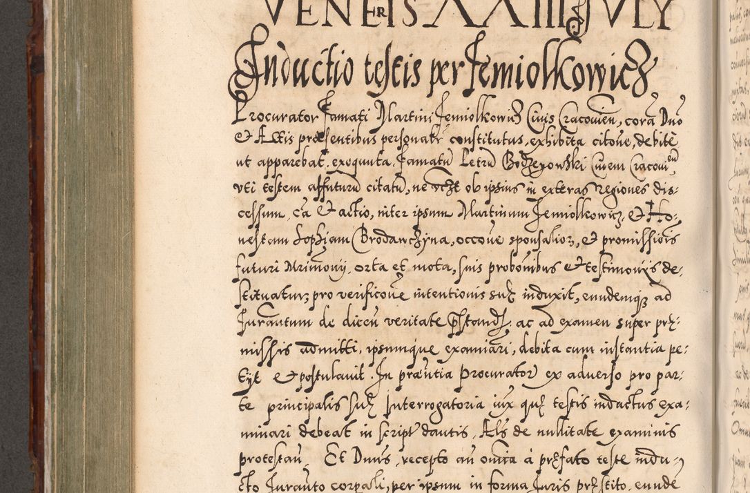 Zdjęcie nr 553 dla obiektu archiwalnego: Illistrissimo et revedissimo in Christo Patre Domino Domino Georgio Rzadziwił Miserone Divina Sacrostae R. E. Tituli S. Sixti Presbitero Cardinali Duce in Olyka et Niesswiesz ad Gubernacula Ecclessiae Cracoviensis cuius administratorialem a Sancta Sede Apostolica obtinverat feliciter sedente. Acta actorum, causarum, sententiarum tam deffinitivarum quam interloquutoriarum decretorum, obligationum, quietationum, recognitionum, constitutionum procuratorum etc. coram Reverendo Domino Stanislao Crassinskz de Crasne Archidiacono Cracoviensis, Scholastico Gnesnesis, Custode Plocensis etc. Vicario et Officiali Generali Cracoviensi in Ano Domini Millesimo Quingentesimo Nonagesimo Primo cuius indictio quarta pontificatus SS. Domini Nostri Gregorii XIIII Anno I psius prio feliciter incipiut