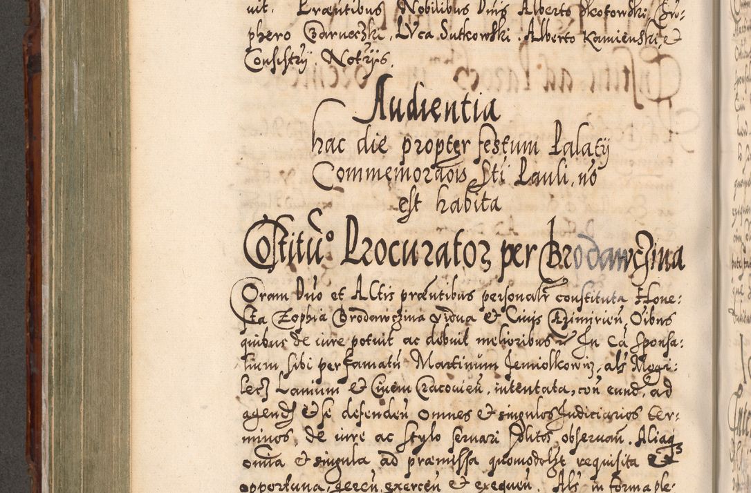 Zdjęcie nr 531 dla obiektu archiwalnego: Illistrissimo et revedissimo in Christo Patre Domino Domino Georgio Rzadziwił Miserone Divina Sacrostae R. E. Tituli S. Sixti Presbitero Cardinali Duce in Olyka et Niesswiesz ad Gubernacula Ecclessiae Cracoviensis cuius administratorialem a Sancta Sede Apostolica obtinverat feliciter sedente. Acta actorum, causarum, sententiarum tam deffinitivarum quam interloquutoriarum decretorum, obligationum, quietationum, recognitionum, constitutionum procuratorum etc. coram Reverendo Domino Stanislao Crassinskz de Crasne Archidiacono Cracoviensis, Scholastico Gnesnesis, Custode Plocensis etc. Vicario et Officiali Generali Cracoviensi in Ano Domini Millesimo Quingentesimo Nonagesimo Primo cuius indictio quarta pontificatus SS. Domini Nostri Gregorii XIIII Anno I psius prio feliciter incipiut