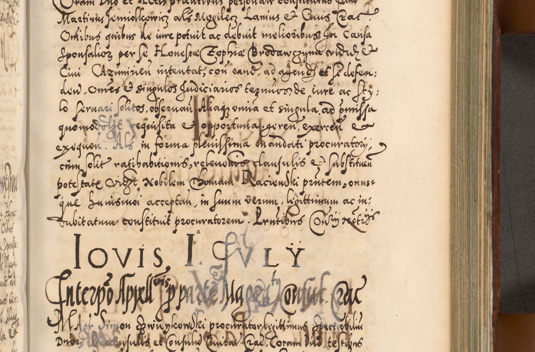 Zdjęcie nr 532 dla obiektu archiwalnego: Illistrissimo et revedissimo in Christo Patre Domino Domino Georgio Rzadziwił Miserone Divina Sacrostae R. E. Tituli S. Sixti Presbitero Cardinali Duce in Olyka et Niesswiesz ad Gubernacula Ecclessiae Cracoviensis cuius administratorialem a Sancta Sede Apostolica obtinverat feliciter sedente. Acta actorum, causarum, sententiarum tam deffinitivarum quam interloquutoriarum decretorum, obligationum, quietationum, recognitionum, constitutionum procuratorum etc. coram Reverendo Domino Stanislao Crassinskz de Crasne Archidiacono Cracoviensis, Scholastico Gnesnesis, Custode Plocensis etc. Vicario et Officiali Generali Cracoviensi in Ano Domini Millesimo Quingentesimo Nonagesimo Primo cuius indictio quarta pontificatus SS. Domini Nostri Gregorii XIIII Anno I psius prio feliciter incipiut