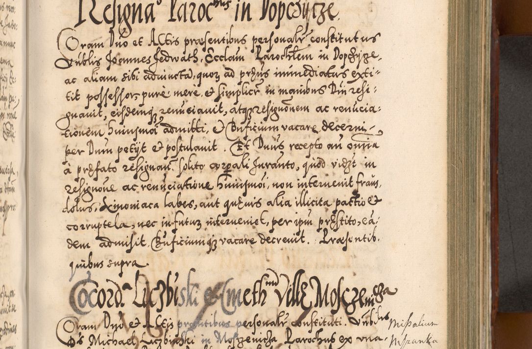 Zdjęcie nr 512 dla obiektu archiwalnego: Illistrissimo et revedissimo in Christo Patre Domino Domino Georgio Rzadziwił Miserone Divina Sacrostae R. E. Tituli S. Sixti Presbitero Cardinali Duce in Olyka et Niesswiesz ad Gubernacula Ecclessiae Cracoviensis cuius administratorialem a Sancta Sede Apostolica obtinverat feliciter sedente. Acta actorum, causarum, sententiarum tam deffinitivarum quam interloquutoriarum decretorum, obligationum, quietationum, recognitionum, constitutionum procuratorum etc. coram Reverendo Domino Stanislao Crassinskz de Crasne Archidiacono Cracoviensis, Scholastico Gnesnesis, Custode Plocensis etc. Vicario et Officiali Generali Cracoviensi in Ano Domini Millesimo Quingentesimo Nonagesimo Primo cuius indictio quarta pontificatus SS. Domini Nostri Gregorii XIIII Anno I psius prio feliciter incipiut