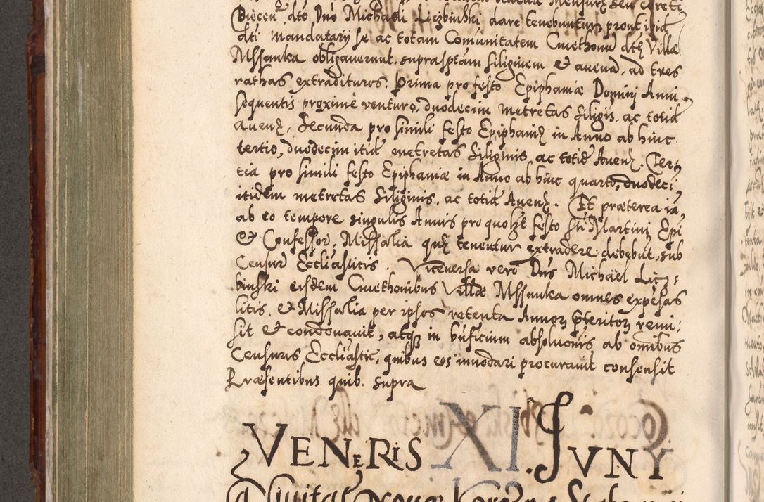 Zdjęcie nr 513 dla obiektu archiwalnego: Illistrissimo et revedissimo in Christo Patre Domino Domino Georgio Rzadziwił Miserone Divina Sacrostae R. E. Tituli S. Sixti Presbitero Cardinali Duce in Olyka et Niesswiesz ad Gubernacula Ecclessiae Cracoviensis cuius administratorialem a Sancta Sede Apostolica obtinverat feliciter sedente. Acta actorum, causarum, sententiarum tam deffinitivarum quam interloquutoriarum decretorum, obligationum, quietationum, recognitionum, constitutionum procuratorum etc. coram Reverendo Domino Stanislao Crassinskz de Crasne Archidiacono Cracoviensis, Scholastico Gnesnesis, Custode Plocensis etc. Vicario et Officiali Generali Cracoviensi in Ano Domini Millesimo Quingentesimo Nonagesimo Primo cuius indictio quarta pontificatus SS. Domini Nostri Gregorii XIIII Anno I psius prio feliciter incipiut