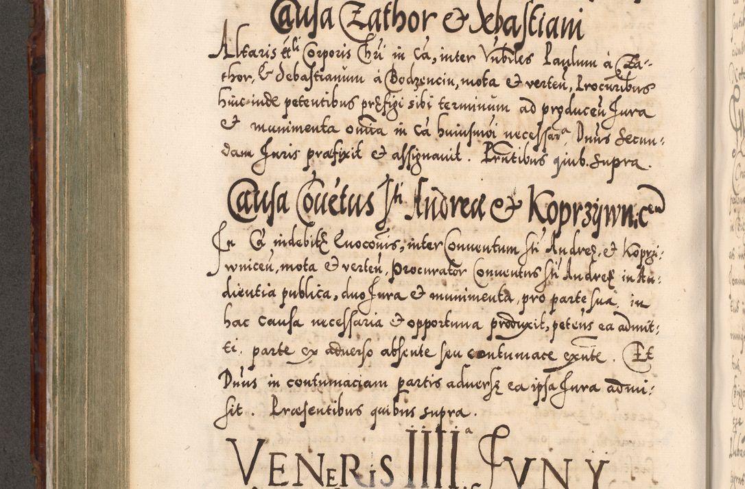 Zdjęcie nr 501 dla obiektu archiwalnego: Illistrissimo et revedissimo in Christo Patre Domino Domino Georgio Rzadziwił Miserone Divina Sacrostae R. E. Tituli S. Sixti Presbitero Cardinali Duce in Olyka et Niesswiesz ad Gubernacula Ecclessiae Cracoviensis cuius administratorialem a Sancta Sede Apostolica obtinverat feliciter sedente. Acta actorum, causarum, sententiarum tam deffinitivarum quam interloquutoriarum decretorum, obligationum, quietationum, recognitionum, constitutionum procuratorum etc. coram Reverendo Domino Stanislao Crassinskz de Crasne Archidiacono Cracoviensis, Scholastico Gnesnesis, Custode Plocensis etc. Vicario et Officiali Generali Cracoviensi in Ano Domini Millesimo Quingentesimo Nonagesimo Primo cuius indictio quarta pontificatus SS. Domini Nostri Gregorii XIIII Anno I psius prio feliciter incipiut