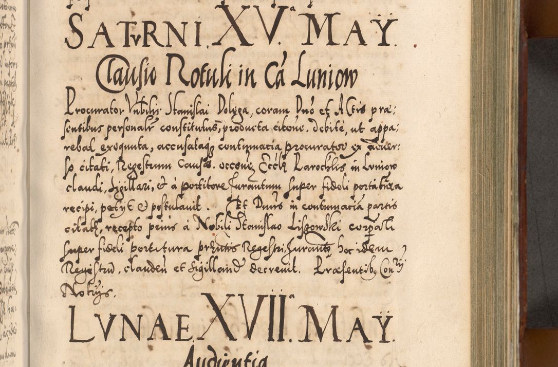 Zdjęcie nr 480 dla obiektu archiwalnego: Illistrissimo et revedissimo in Christo Patre Domino Domino Georgio Rzadziwił Miserone Divina Sacrostae R. E. Tituli S. Sixti Presbitero Cardinali Duce in Olyka et Niesswiesz ad Gubernacula Ecclessiae Cracoviensis cuius administratorialem a Sancta Sede Apostolica obtinverat feliciter sedente. Acta actorum, causarum, sententiarum tam deffinitivarum quam interloquutoriarum decretorum, obligationum, quietationum, recognitionum, constitutionum procuratorum etc. coram Reverendo Domino Stanislao Crassinskz de Crasne Archidiacono Cracoviensis, Scholastico Gnesnesis, Custode Plocensis etc. Vicario et Officiali Generali Cracoviensi in Ano Domini Millesimo Quingentesimo Nonagesimo Primo cuius indictio quarta pontificatus SS. Domini Nostri Gregorii XIIII Anno I psius prio feliciter incipiut
