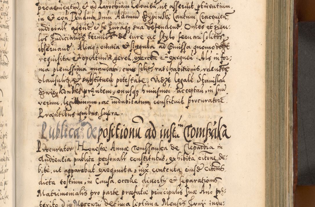 Zdjęcie nr 470 dla obiektu archiwalnego: Illistrissimo et revedissimo in Christo Patre Domino Domino Georgio Rzadziwił Miserone Divina Sacrostae R. E. Tituli S. Sixti Presbitero Cardinali Duce in Olyka et Niesswiesz ad Gubernacula Ecclessiae Cracoviensis cuius administratorialem a Sancta Sede Apostolica obtinverat feliciter sedente. Acta actorum, causarum, sententiarum tam deffinitivarum quam interloquutoriarum decretorum, obligationum, quietationum, recognitionum, constitutionum procuratorum etc. coram Reverendo Domino Stanislao Crassinskz de Crasne Archidiacono Cracoviensis, Scholastico Gnesnesis, Custode Plocensis etc. Vicario et Officiali Generali Cracoviensi in Ano Domini Millesimo Quingentesimo Nonagesimo Primo cuius indictio quarta pontificatus SS. Domini Nostri Gregorii XIIII Anno I psius prio feliciter incipiut