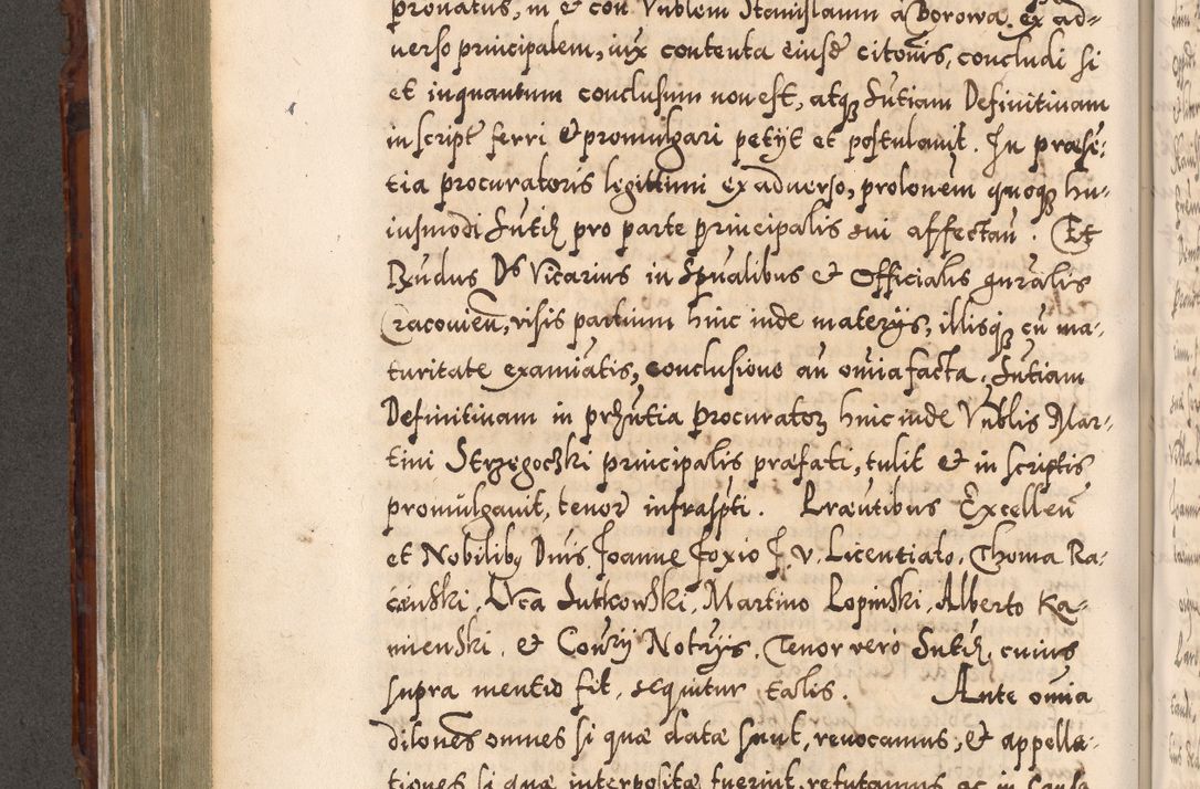 Zdjęcie nr 457 dla obiektu archiwalnego: Illistrissimo et revedissimo in Christo Patre Domino Domino Georgio Rzadziwił Miserone Divina Sacrostae R. E. Tituli S. Sixti Presbitero Cardinali Duce in Olyka et Niesswiesz ad Gubernacula Ecclessiae Cracoviensis cuius administratorialem a Sancta Sede Apostolica obtinverat feliciter sedente. Acta actorum, causarum, sententiarum tam deffinitivarum quam interloquutoriarum decretorum, obligationum, quietationum, recognitionum, constitutionum procuratorum etc. coram Reverendo Domino Stanislao Crassinskz de Crasne Archidiacono Cracoviensis, Scholastico Gnesnesis, Custode Plocensis etc. Vicario et Officiali Generali Cracoviensi in Ano Domini Millesimo Quingentesimo Nonagesimo Primo cuius indictio quarta pontificatus SS. Domini Nostri Gregorii XIIII Anno I psius prio feliciter incipiut