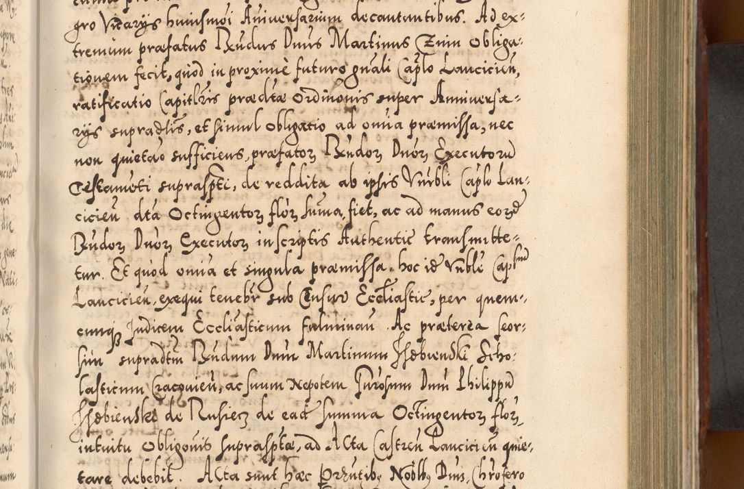 Zdjęcie nr 456 dla obiektu archiwalnego: Illistrissimo et revedissimo in Christo Patre Domino Domino Georgio Rzadziwił Miserone Divina Sacrostae R. E. Tituli S. Sixti Presbitero Cardinali Duce in Olyka et Niesswiesz ad Gubernacula Ecclessiae Cracoviensis cuius administratorialem a Sancta Sede Apostolica obtinverat feliciter sedente. Acta actorum, causarum, sententiarum tam deffinitivarum quam interloquutoriarum decretorum, obligationum, quietationum, recognitionum, constitutionum procuratorum etc. coram Reverendo Domino Stanislao Crassinskz de Crasne Archidiacono Cracoviensis, Scholastico Gnesnesis, Custode Plocensis etc. Vicario et Officiali Generali Cracoviensi in Ano Domini Millesimo Quingentesimo Nonagesimo Primo cuius indictio quarta pontificatus SS. Domini Nostri Gregorii XIIII Anno I psius prio feliciter incipiut
