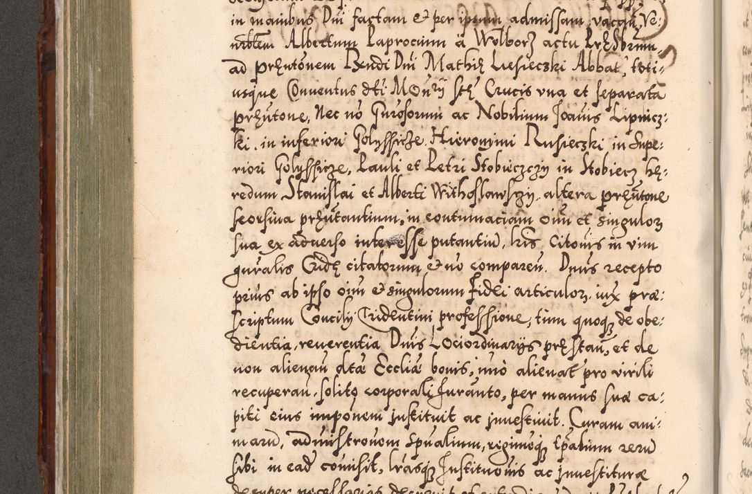 Zdjęcie nr 451 dla obiektu archiwalnego: Illistrissimo et revedissimo in Christo Patre Domino Domino Georgio Rzadziwił Miserone Divina Sacrostae R. E. Tituli S. Sixti Presbitero Cardinali Duce in Olyka et Niesswiesz ad Gubernacula Ecclessiae Cracoviensis cuius administratorialem a Sancta Sede Apostolica obtinverat feliciter sedente. Acta actorum, causarum, sententiarum tam deffinitivarum quam interloquutoriarum decretorum, obligationum, quietationum, recognitionum, constitutionum procuratorum etc. coram Reverendo Domino Stanislao Crassinskz de Crasne Archidiacono Cracoviensis, Scholastico Gnesnesis, Custode Plocensis etc. Vicario et Officiali Generali Cracoviensi in Ano Domini Millesimo Quingentesimo Nonagesimo Primo cuius indictio quarta pontificatus SS. Domini Nostri Gregorii XIIII Anno I psius prio feliciter incipiut
