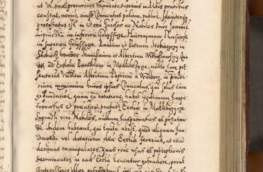 Zdjęcie nr 452 dla obiektu archiwalnego: Illistrissimo et revedissimo in Christo Patre Domino Domino Georgio Rzadziwił Miserone Divina Sacrostae R. E. Tituli S. Sixti Presbitero Cardinali Duce in Olyka et Niesswiesz ad Gubernacula Ecclessiae Cracoviensis cuius administratorialem a Sancta Sede Apostolica obtinverat feliciter sedente. Acta actorum, causarum, sententiarum tam deffinitivarum quam interloquutoriarum decretorum, obligationum, quietationum, recognitionum, constitutionum procuratorum etc. coram Reverendo Domino Stanislao Crassinskz de Crasne Archidiacono Cracoviensis, Scholastico Gnesnesis, Custode Plocensis etc. Vicario et Officiali Generali Cracoviensi in Ano Domini Millesimo Quingentesimo Nonagesimo Primo cuius indictio quarta pontificatus SS. Domini Nostri Gregorii XIIII Anno I psius prio feliciter incipiut