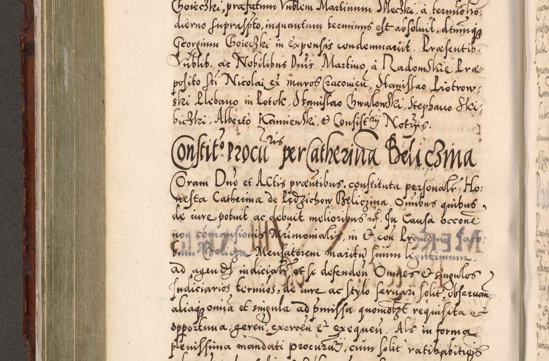 Zdjęcie nr 445 dla obiektu archiwalnego: Illistrissimo et revedissimo in Christo Patre Domino Domino Georgio Rzadziwił Miserone Divina Sacrostae R. E. Tituli S. Sixti Presbitero Cardinali Duce in Olyka et Niesswiesz ad Gubernacula Ecclessiae Cracoviensis cuius administratorialem a Sancta Sede Apostolica obtinverat feliciter sedente. Acta actorum, causarum, sententiarum tam deffinitivarum quam interloquutoriarum decretorum, obligationum, quietationum, recognitionum, constitutionum procuratorum etc. coram Reverendo Domino Stanislao Crassinskz de Crasne Archidiacono Cracoviensis, Scholastico Gnesnesis, Custode Plocensis etc. Vicario et Officiali Generali Cracoviensi in Ano Domini Millesimo Quingentesimo Nonagesimo Primo cuius indictio quarta pontificatus SS. Domini Nostri Gregorii XIIII Anno I psius prio feliciter incipiut