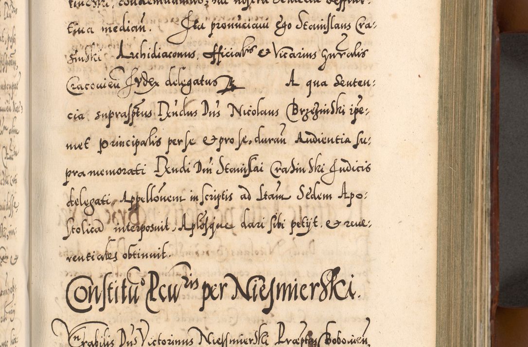 Zdjęcie nr 420 dla obiektu archiwalnego: Illistrissimo et revedissimo in Christo Patre Domino Domino Georgio Rzadziwił Miserone Divina Sacrostae R. E. Tituli S. Sixti Presbitero Cardinali Duce in Olyka et Niesswiesz ad Gubernacula Ecclessiae Cracoviensis cuius administratorialem a Sancta Sede Apostolica obtinverat feliciter sedente. Acta actorum, causarum, sententiarum tam deffinitivarum quam interloquutoriarum decretorum, obligationum, quietationum, recognitionum, constitutionum procuratorum etc. coram Reverendo Domino Stanislao Crassinskz de Crasne Archidiacono Cracoviensis, Scholastico Gnesnesis, Custode Plocensis etc. Vicario et Officiali Generali Cracoviensi in Ano Domini Millesimo Quingentesimo Nonagesimo Primo cuius indictio quarta pontificatus SS. Domini Nostri Gregorii XIIII Anno I psius prio feliciter incipiut