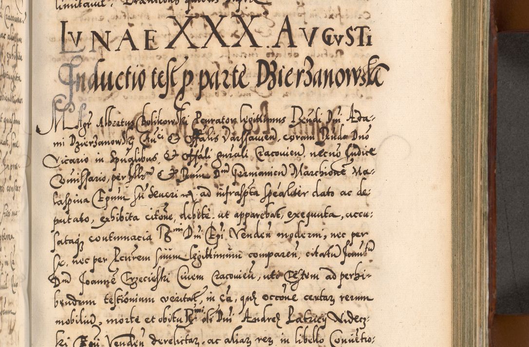 Zdjęcie nr 606 dla obiektu archiwalnego: Illistrissimo et revedissimo in Christo Patre Domino Domino Georgio Rzadziwił Miserone Divina Sacrostae R. E. Tituli S. Sixti Presbitero Cardinali Duce in Olyka et Niesswiesz ad Gubernacula Ecclessiae Cracoviensis cuius administratorialem a Sancta Sede Apostolica obtinverat feliciter sedente. Acta actorum, causarum, sententiarum tam deffinitivarum quam interloquutoriarum decretorum, obligationum, quietationum, recognitionum, constitutionum procuratorum etc. coram Reverendo Domino Stanislao Crassinskz de Crasne Archidiacono Cracoviensis, Scholastico Gnesnesis, Custode Plocensis etc. Vicario et Officiali Generali Cracoviensi in Ano Domini Millesimo Quingentesimo Nonagesimo Primo cuius indictio quarta pontificatus SS. Domini Nostri Gregorii XIIII Anno I psius prio feliciter incipiut