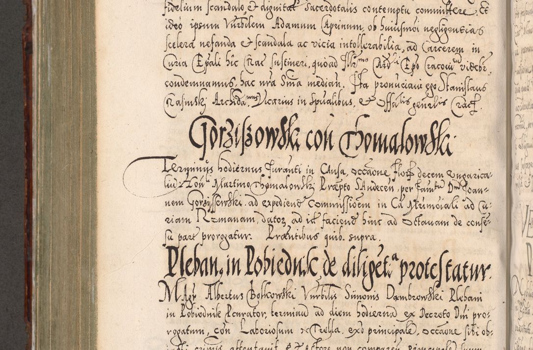Zdjęcie nr 795 dla obiektu archiwalnego: Illistrissimo et revedissimo in Christo Patre Domino Domino Georgio Rzadziwił Miserone Divina Sacrostae R. E. Tituli S. Sixti Presbitero Cardinali Duce in Olyka et Niesswiesz ad Gubernacula Ecclessiae Cracoviensis cuius administratorialem a Sancta Sede Apostolica obtinverat feliciter sedente. Acta actorum, causarum, sententiarum tam deffinitivarum quam interloquutoriarum decretorum, obligationum, quietationum, recognitionum, constitutionum procuratorum etc. coram Reverendo Domino Stanislao Crassinskz de Crasne Archidiacono Cracoviensis, Scholastico Gnesnesis, Custode Plocensis etc. Vicario et Officiali Generali Cracoviensi in Ano Domini Millesimo Quingentesimo Nonagesimo Primo cuius indictio quarta pontificatus SS. Domini Nostri Gregorii XIIII Anno I psius prio feliciter incipiut