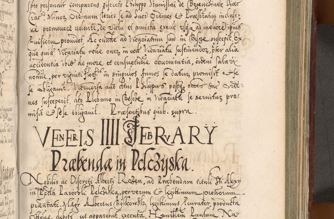 Zdjęcie nr 796 dla obiektu archiwalnego: Illistrissimo et revedissimo in Christo Patre Domino Domino Georgio Rzadziwił Miserone Divina Sacrostae R. E. Tituli S. Sixti Presbitero Cardinali Duce in Olyka et Niesswiesz ad Gubernacula Ecclessiae Cracoviensis cuius administratorialem a Sancta Sede Apostolica obtinverat feliciter sedente. Acta actorum, causarum, sententiarum tam deffinitivarum quam interloquutoriarum decretorum, obligationum, quietationum, recognitionum, constitutionum procuratorum etc. coram Reverendo Domino Stanislao Crassinskz de Crasne Archidiacono Cracoviensis, Scholastico Gnesnesis, Custode Plocensis etc. Vicario et Officiali Generali Cracoviensi in Ano Domini Millesimo Quingentesimo Nonagesimo Primo cuius indictio quarta pontificatus SS. Domini Nostri Gregorii XIIII Anno I psius prio feliciter incipiut