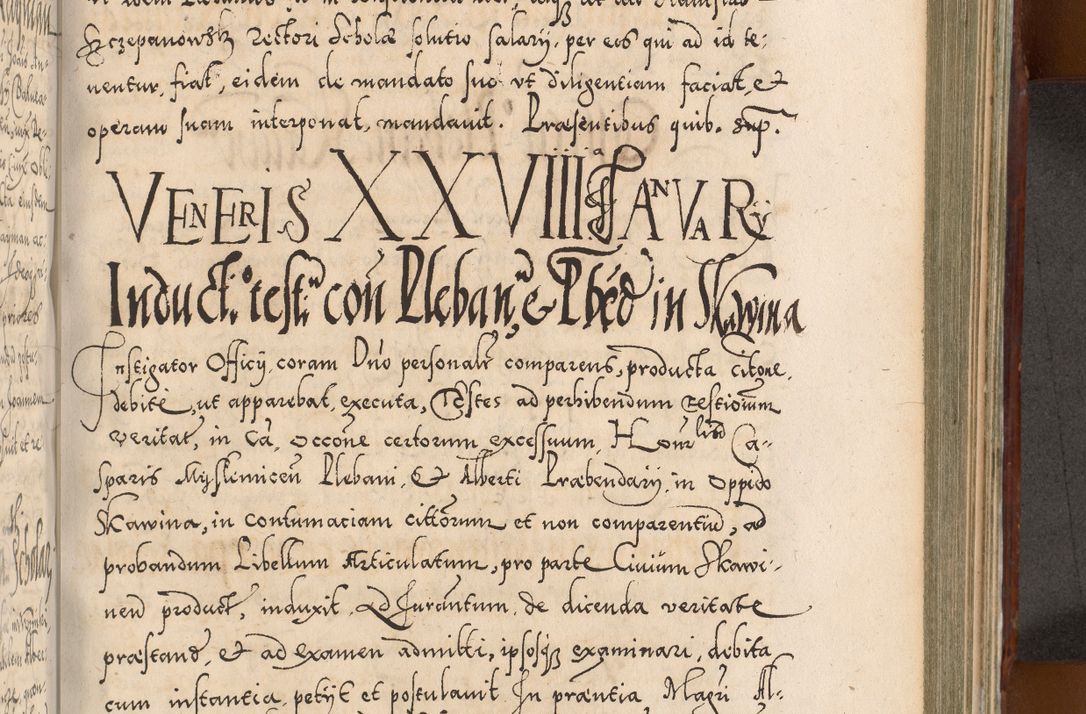 Zdjęcie nr 790 dla obiektu archiwalnego: Illistrissimo et revedissimo in Christo Patre Domino Domino Georgio Rzadziwił Miserone Divina Sacrostae R. E. Tituli S. Sixti Presbitero Cardinali Duce in Olyka et Niesswiesz ad Gubernacula Ecclessiae Cracoviensis cuius administratorialem a Sancta Sede Apostolica obtinverat feliciter sedente. Acta actorum, causarum, sententiarum tam deffinitivarum quam interloquutoriarum decretorum, obligationum, quietationum, recognitionum, constitutionum procuratorum etc. coram Reverendo Domino Stanislao Crassinskz de Crasne Archidiacono Cracoviensis, Scholastico Gnesnesis, Custode Plocensis etc. Vicario et Officiali Generali Cracoviensi in Ano Domini Millesimo Quingentesimo Nonagesimo Primo cuius indictio quarta pontificatus SS. Domini Nostri Gregorii XIIII Anno I psius prio feliciter incipiut