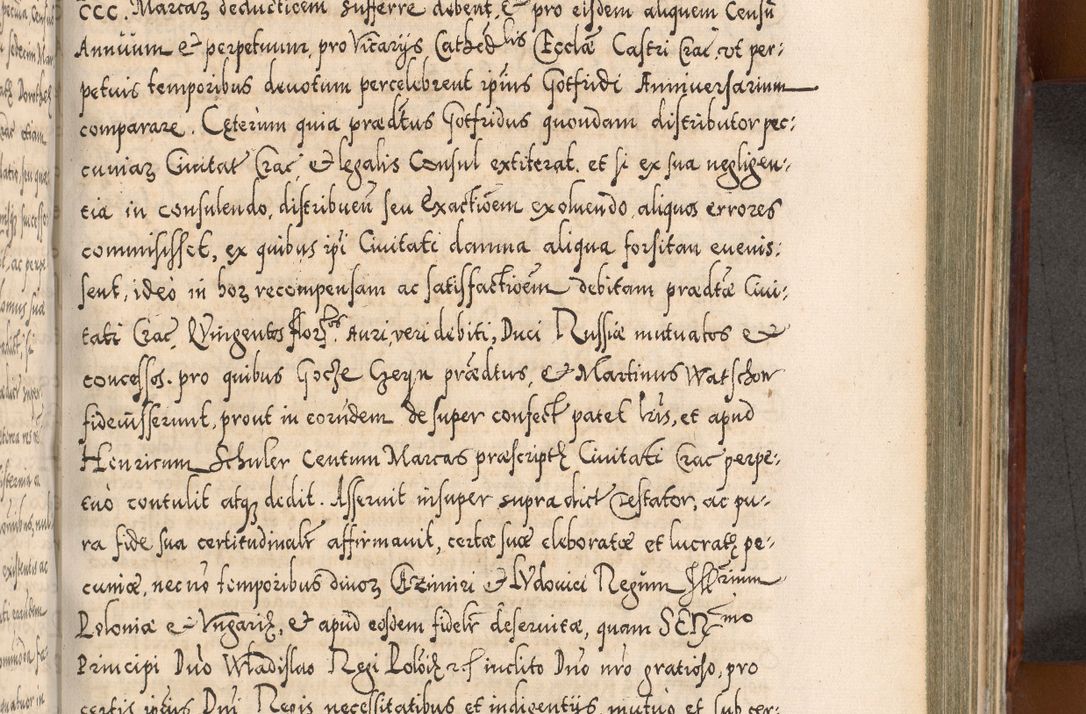 Zdjęcie nr 776 dla obiektu archiwalnego: Illistrissimo et revedissimo in Christo Patre Domino Domino Georgio Rzadziwił Miserone Divina Sacrostae R. E. Tituli S. Sixti Presbitero Cardinali Duce in Olyka et Niesswiesz ad Gubernacula Ecclessiae Cracoviensis cuius administratorialem a Sancta Sede Apostolica obtinverat feliciter sedente. Acta actorum, causarum, sententiarum tam deffinitivarum quam interloquutoriarum decretorum, obligationum, quietationum, recognitionum, constitutionum procuratorum etc. coram Reverendo Domino Stanislao Crassinskz de Crasne Archidiacono Cracoviensis, Scholastico Gnesnesis, Custode Plocensis etc. Vicario et Officiali Generali Cracoviensi in Ano Domini Millesimo Quingentesimo Nonagesimo Primo cuius indictio quarta pontificatus SS. Domini Nostri Gregorii XIIII Anno I psius prio feliciter incipiut