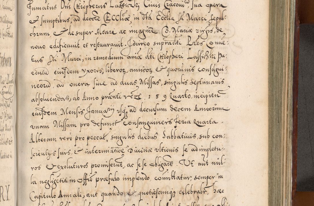 Zdjęcie nr 766 dla obiektu archiwalnego: Illistrissimo et revedissimo in Christo Patre Domino Domino Georgio Rzadziwił Miserone Divina Sacrostae R. E. Tituli S. Sixti Presbitero Cardinali Duce in Olyka et Niesswiesz ad Gubernacula Ecclessiae Cracoviensis cuius administratorialem a Sancta Sede Apostolica obtinverat feliciter sedente. Acta actorum, causarum, sententiarum tam deffinitivarum quam interloquutoriarum decretorum, obligationum, quietationum, recognitionum, constitutionum procuratorum etc. coram Reverendo Domino Stanislao Crassinskz de Crasne Archidiacono Cracoviensis, Scholastico Gnesnesis, Custode Plocensis etc. Vicario et Officiali Generali Cracoviensi in Ano Domini Millesimo Quingentesimo Nonagesimo Primo cuius indictio quarta pontificatus SS. Domini Nostri Gregorii XIIII Anno I psius prio feliciter incipiut