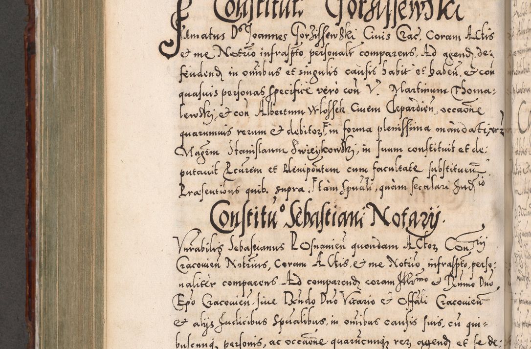 Zdjęcie nr 749 dla obiektu archiwalnego: Illistrissimo et revedissimo in Christo Patre Domino Domino Georgio Rzadziwił Miserone Divina Sacrostae R. E. Tituli S. Sixti Presbitero Cardinali Duce in Olyka et Niesswiesz ad Gubernacula Ecclessiae Cracoviensis cuius administratorialem a Sancta Sede Apostolica obtinverat feliciter sedente. Acta actorum, causarum, sententiarum tam deffinitivarum quam interloquutoriarum decretorum, obligationum, quietationum, recognitionum, constitutionum procuratorum etc. coram Reverendo Domino Stanislao Crassinskz de Crasne Archidiacono Cracoviensis, Scholastico Gnesnesis, Custode Plocensis etc. Vicario et Officiali Generali Cracoviensi in Ano Domini Millesimo Quingentesimo Nonagesimo Primo cuius indictio quarta pontificatus SS. Domini Nostri Gregorii XIIII Anno I psius prio feliciter incipiut