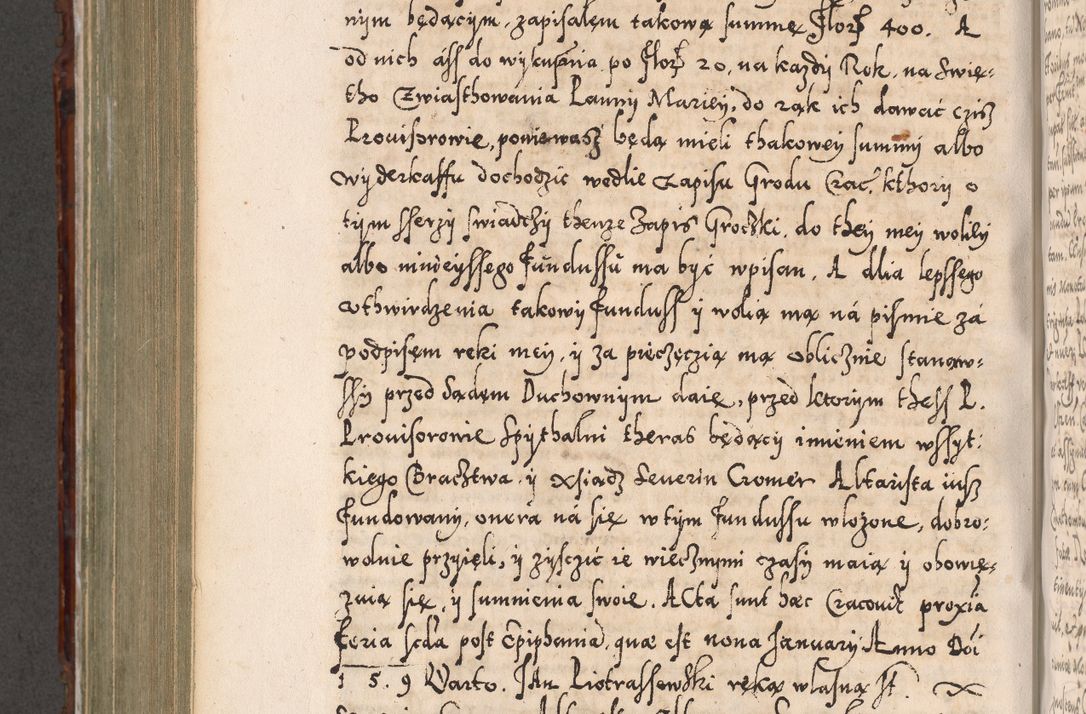 Zdjęcie nr 755 dla obiektu archiwalnego: Illistrissimo et revedissimo in Christo Patre Domino Domino Georgio Rzadziwił Miserone Divina Sacrostae R. E. Tituli S. Sixti Presbitero Cardinali Duce in Olyka et Niesswiesz ad Gubernacula Ecclessiae Cracoviensis cuius administratorialem a Sancta Sede Apostolica obtinverat feliciter sedente. Acta actorum, causarum, sententiarum tam deffinitivarum quam interloquutoriarum decretorum, obligationum, quietationum, recognitionum, constitutionum procuratorum etc. coram Reverendo Domino Stanislao Crassinskz de Crasne Archidiacono Cracoviensis, Scholastico Gnesnesis, Custode Plocensis etc. Vicario et Officiali Generali Cracoviensi in Ano Domini Millesimo Quingentesimo Nonagesimo Primo cuius indictio quarta pontificatus SS. Domini Nostri Gregorii XIIII Anno I psius prio feliciter incipiut