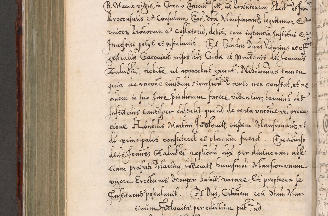 Zdjęcie nr 747 dla obiektu archiwalnego: Illistrissimo et revedissimo in Christo Patre Domino Domino Georgio Rzadziwił Miserone Divina Sacrostae R. E. Tituli S. Sixti Presbitero Cardinali Duce in Olyka et Niesswiesz ad Gubernacula Ecclessiae Cracoviensis cuius administratorialem a Sancta Sede Apostolica obtinverat feliciter sedente. Acta actorum, causarum, sententiarum tam deffinitivarum quam interloquutoriarum decretorum, obligationum, quietationum, recognitionum, constitutionum procuratorum etc. coram Reverendo Domino Stanislao Crassinskz de Crasne Archidiacono Cracoviensis, Scholastico Gnesnesis, Custode Plocensis etc. Vicario et Officiali Generali Cracoviensi in Ano Domini Millesimo Quingentesimo Nonagesimo Primo cuius indictio quarta pontificatus SS. Domini Nostri Gregorii XIIII Anno I psius prio feliciter incipiut
