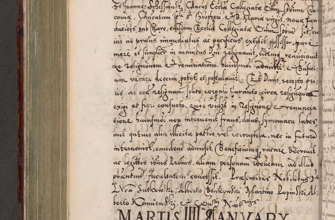 Zdjęcie nr 743 dla obiektu archiwalnego: Illistrissimo et revedissimo in Christo Patre Domino Domino Georgio Rzadziwił Miserone Divina Sacrostae R. E. Tituli S. Sixti Presbitero Cardinali Duce in Olyka et Niesswiesz ad Gubernacula Ecclessiae Cracoviensis cuius administratorialem a Sancta Sede Apostolica obtinverat feliciter sedente. Acta actorum, causarum, sententiarum tam deffinitivarum quam interloquutoriarum decretorum, obligationum, quietationum, recognitionum, constitutionum procuratorum etc. coram Reverendo Domino Stanislao Crassinskz de Crasne Archidiacono Cracoviensis, Scholastico Gnesnesis, Custode Plocensis etc. Vicario et Officiali Generali Cracoviensi in Ano Domini Millesimo Quingentesimo Nonagesimo Primo cuius indictio quarta pontificatus SS. Domini Nostri Gregorii XIIII Anno I psius prio feliciter incipiut
