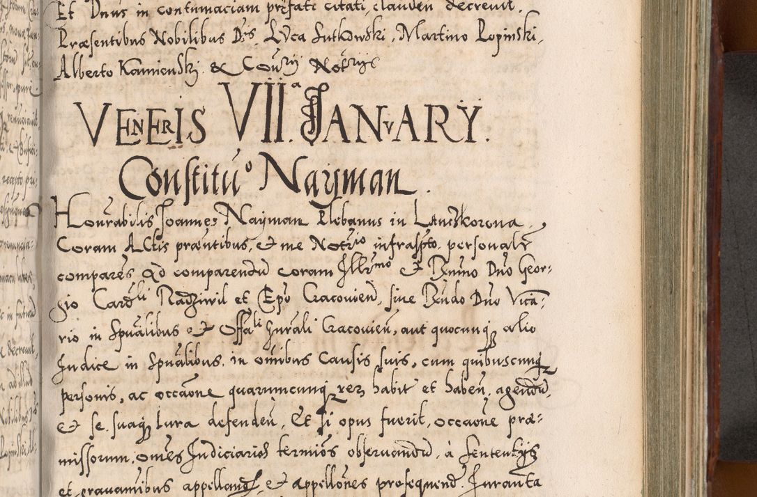 Zdjęcie nr 744 dla obiektu archiwalnego: Illistrissimo et revedissimo in Christo Patre Domino Domino Georgio Rzadziwił Miserone Divina Sacrostae R. E. Tituli S. Sixti Presbitero Cardinali Duce in Olyka et Niesswiesz ad Gubernacula Ecclessiae Cracoviensis cuius administratorialem a Sancta Sede Apostolica obtinverat feliciter sedente. Acta actorum, causarum, sententiarum tam deffinitivarum quam interloquutoriarum decretorum, obligationum, quietationum, recognitionum, constitutionum procuratorum etc. coram Reverendo Domino Stanislao Crassinskz de Crasne Archidiacono Cracoviensis, Scholastico Gnesnesis, Custode Plocensis etc. Vicario et Officiali Generali Cracoviensi in Ano Domini Millesimo Quingentesimo Nonagesimo Primo cuius indictio quarta pontificatus SS. Domini Nostri Gregorii XIIII Anno I psius prio feliciter incipiut