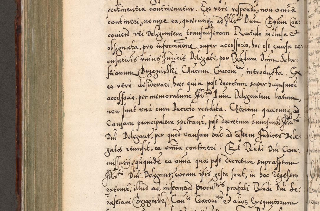 Zdjęcie nr 739 dla obiektu archiwalnego: Illistrissimo et revedissimo in Christo Patre Domino Domino Georgio Rzadziwił Miserone Divina Sacrostae R. E. Tituli S. Sixti Presbitero Cardinali Duce in Olyka et Niesswiesz ad Gubernacula Ecclessiae Cracoviensis cuius administratorialem a Sancta Sede Apostolica obtinverat feliciter sedente. Acta actorum, causarum, sententiarum tam deffinitivarum quam interloquutoriarum decretorum, obligationum, quietationum, recognitionum, constitutionum procuratorum etc. coram Reverendo Domino Stanislao Crassinskz de Crasne Archidiacono Cracoviensis, Scholastico Gnesnesis, Custode Plocensis etc. Vicario et Officiali Generali Cracoviensi in Ano Domini Millesimo Quingentesimo Nonagesimo Primo cuius indictio quarta pontificatus SS. Domini Nostri Gregorii XIIII Anno I psius prio feliciter incipiut
