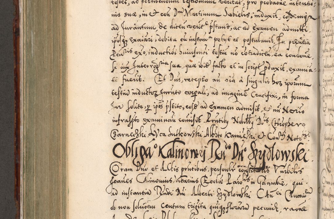 Zdjęcie nr 729 dla obiektu archiwalnego: Illistrissimo et revedissimo in Christo Patre Domino Domino Georgio Rzadziwił Miserone Divina Sacrostae R. E. Tituli S. Sixti Presbitero Cardinali Duce in Olyka et Niesswiesz ad Gubernacula Ecclessiae Cracoviensis cuius administratorialem a Sancta Sede Apostolica obtinverat feliciter sedente. Acta actorum, causarum, sententiarum tam deffinitivarum quam interloquutoriarum decretorum, obligationum, quietationum, recognitionum, constitutionum procuratorum etc. coram Reverendo Domino Stanislao Crassinskz de Crasne Archidiacono Cracoviensis, Scholastico Gnesnesis, Custode Plocensis etc. Vicario et Officiali Generali Cracoviensi in Ano Domini Millesimo Quingentesimo Nonagesimo Primo cuius indictio quarta pontificatus SS. Domini Nostri Gregorii XIIII Anno I psius prio feliciter incipiut