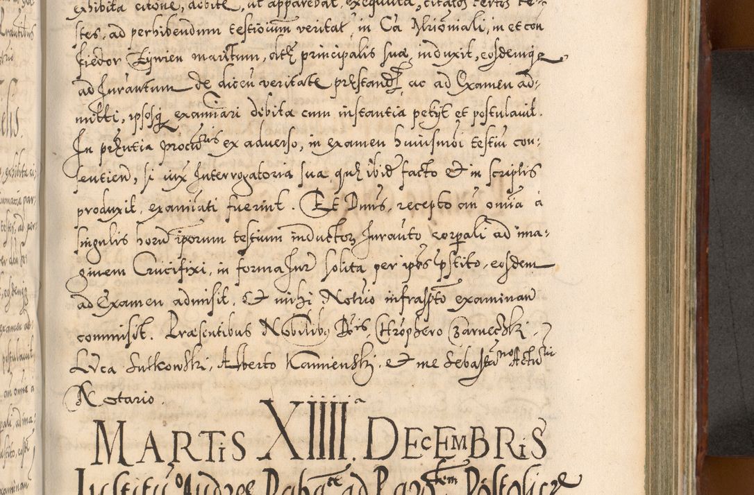 Zdjęcie nr 718 dla obiektu archiwalnego: Illistrissimo et revedissimo in Christo Patre Domino Domino Georgio Rzadziwił Miserone Divina Sacrostae R. E. Tituli S. Sixti Presbitero Cardinali Duce in Olyka et Niesswiesz ad Gubernacula Ecclessiae Cracoviensis cuius administratorialem a Sancta Sede Apostolica obtinverat feliciter sedente. Acta actorum, causarum, sententiarum tam deffinitivarum quam interloquutoriarum decretorum, obligationum, quietationum, recognitionum, constitutionum procuratorum etc. coram Reverendo Domino Stanislao Crassinskz de Crasne Archidiacono Cracoviensis, Scholastico Gnesnesis, Custode Plocensis etc. Vicario et Officiali Generali Cracoviensi in Ano Domini Millesimo Quingentesimo Nonagesimo Primo cuius indictio quarta pontificatus SS. Domini Nostri Gregorii XIIII Anno I psius prio feliciter incipiut