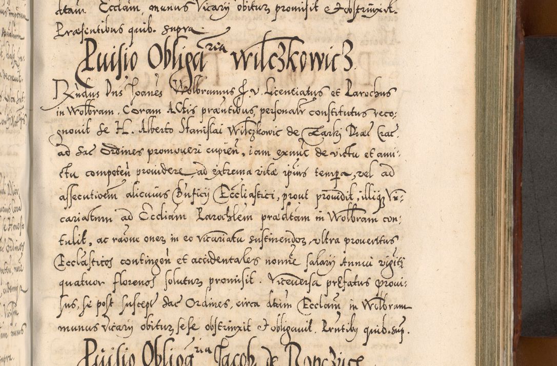 Zdjęcie nr 720 dla obiektu archiwalnego: Illistrissimo et revedissimo in Christo Patre Domino Domino Georgio Rzadziwił Miserone Divina Sacrostae R. E. Tituli S. Sixti Presbitero Cardinali Duce in Olyka et Niesswiesz ad Gubernacula Ecclessiae Cracoviensis cuius administratorialem a Sancta Sede Apostolica obtinverat feliciter sedente. Acta actorum, causarum, sententiarum tam deffinitivarum quam interloquutoriarum decretorum, obligationum, quietationum, recognitionum, constitutionum procuratorum etc. coram Reverendo Domino Stanislao Crassinskz de Crasne Archidiacono Cracoviensis, Scholastico Gnesnesis, Custode Plocensis etc. Vicario et Officiali Generali Cracoviensi in Ano Domini Millesimo Quingentesimo Nonagesimo Primo cuius indictio quarta pontificatus SS. Domini Nostri Gregorii XIIII Anno I psius prio feliciter incipiut