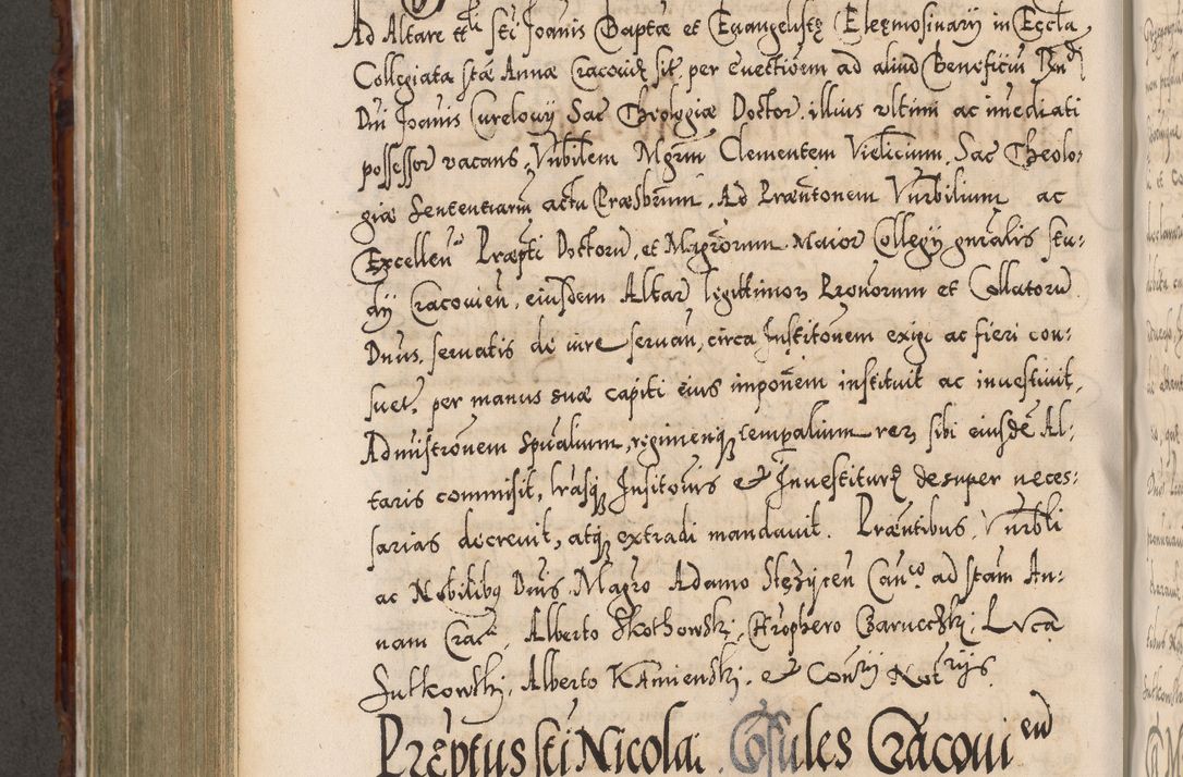 Zdjęcie nr 713 dla obiektu archiwalnego: Illistrissimo et revedissimo in Christo Patre Domino Domino Georgio Rzadziwił Miserone Divina Sacrostae R. E. Tituli S. Sixti Presbitero Cardinali Duce in Olyka et Niesswiesz ad Gubernacula Ecclessiae Cracoviensis cuius administratorialem a Sancta Sede Apostolica obtinverat feliciter sedente. Acta actorum, causarum, sententiarum tam deffinitivarum quam interloquutoriarum decretorum, obligationum, quietationum, recognitionum, constitutionum procuratorum etc. coram Reverendo Domino Stanislao Crassinskz de Crasne Archidiacono Cracoviensis, Scholastico Gnesnesis, Custode Plocensis etc. Vicario et Officiali Generali Cracoviensi in Ano Domini Millesimo Quingentesimo Nonagesimo Primo cuius indictio quarta pontificatus SS. Domini Nostri Gregorii XIIII Anno I psius prio feliciter incipiut